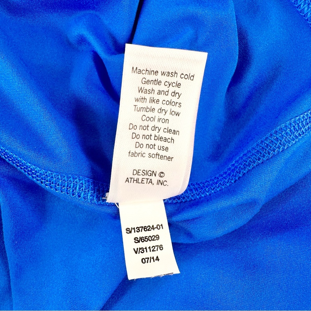 Athleta Luster High Neck Reflective Tank, Macaw Blue, XL - Picture 14 of 14